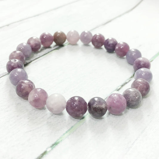 Bracelet "Apaisement de l'Âme" en Lépidolite