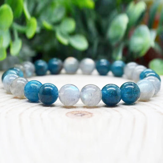 Bracelet "Guide Spirituel" en Labradorite & Apatite