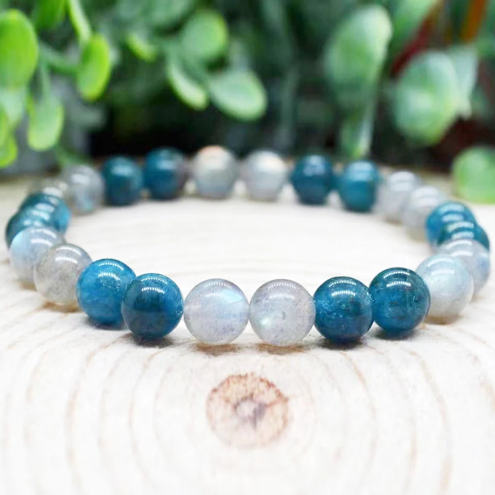 Bracelet "Guide Spirituel" en Labradorite & Apatite