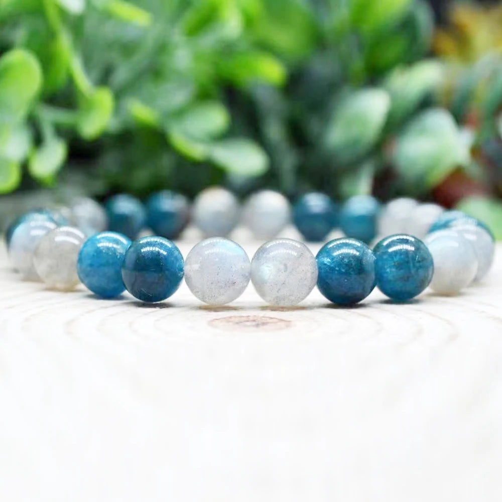 Bracelet "Guide Spirituel" en Labradorite & Apatite