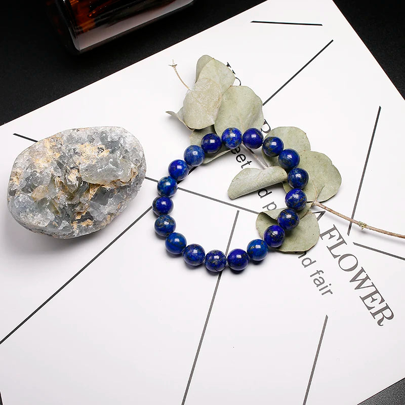 Bracelet "Pierre des Dieux" en Lapis Lazuli Véritable Certifié